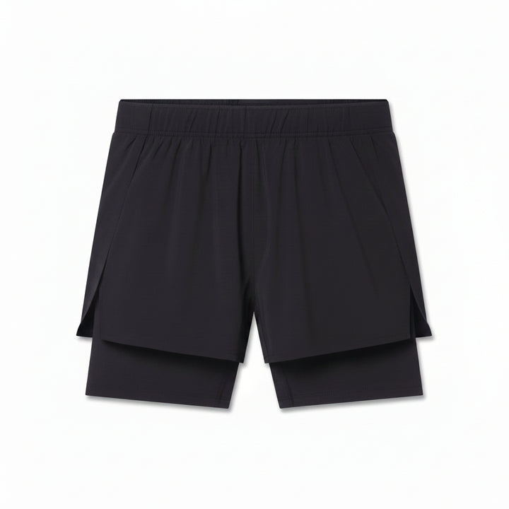 Vorti Side Split Liner Short - Black