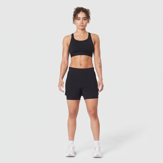 Vorti Side Split Liner Short - Black
