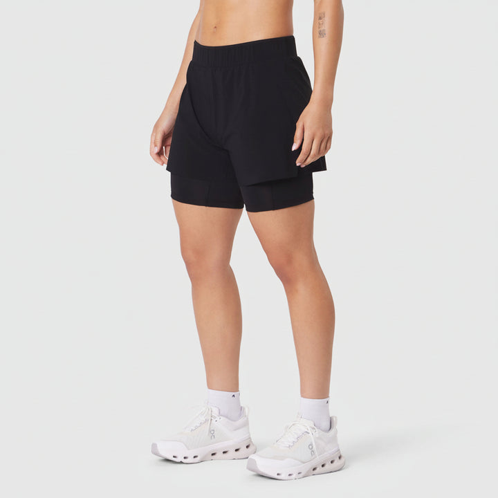 Vorti Side Split Liner Short - Black