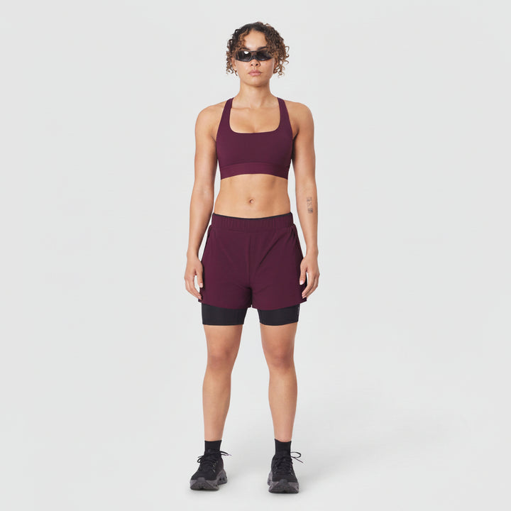 Vorti Side Split Liner Short - Merlot