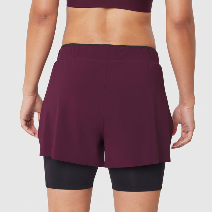Vorti Side Split Liner Short - Merlot