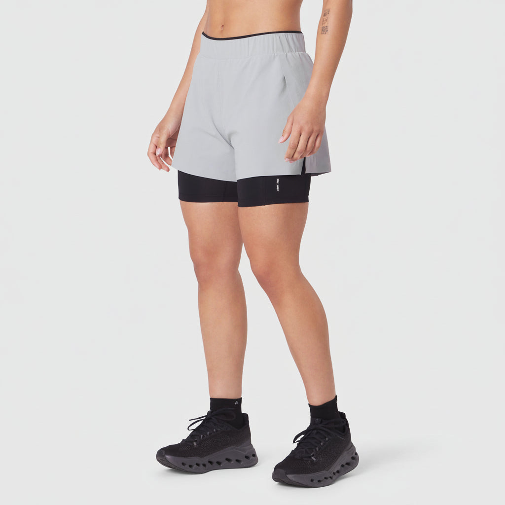 Vorti Side Split Liner Short - Slate Grey