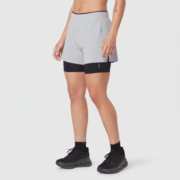 Vorti Side Split Liner Short - Slate Grey