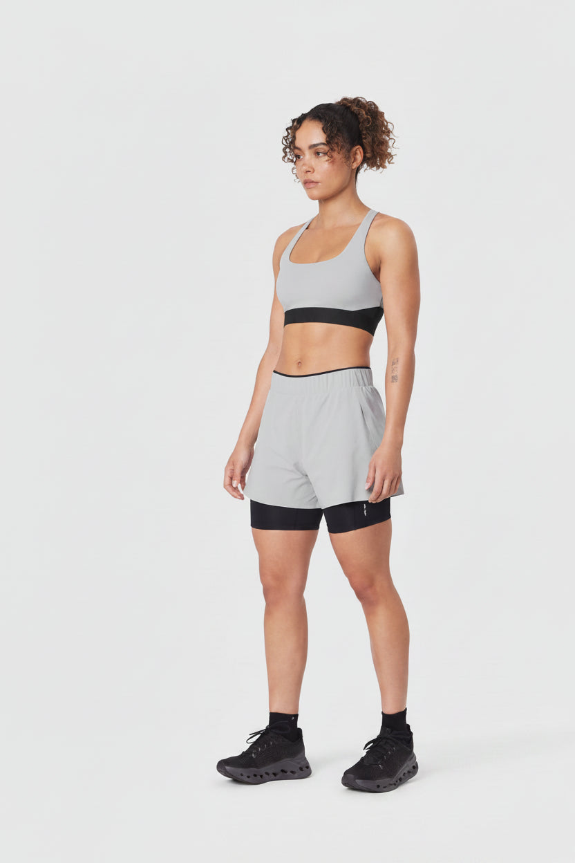 Vorti Side Split Liner Short - Slate Grey
