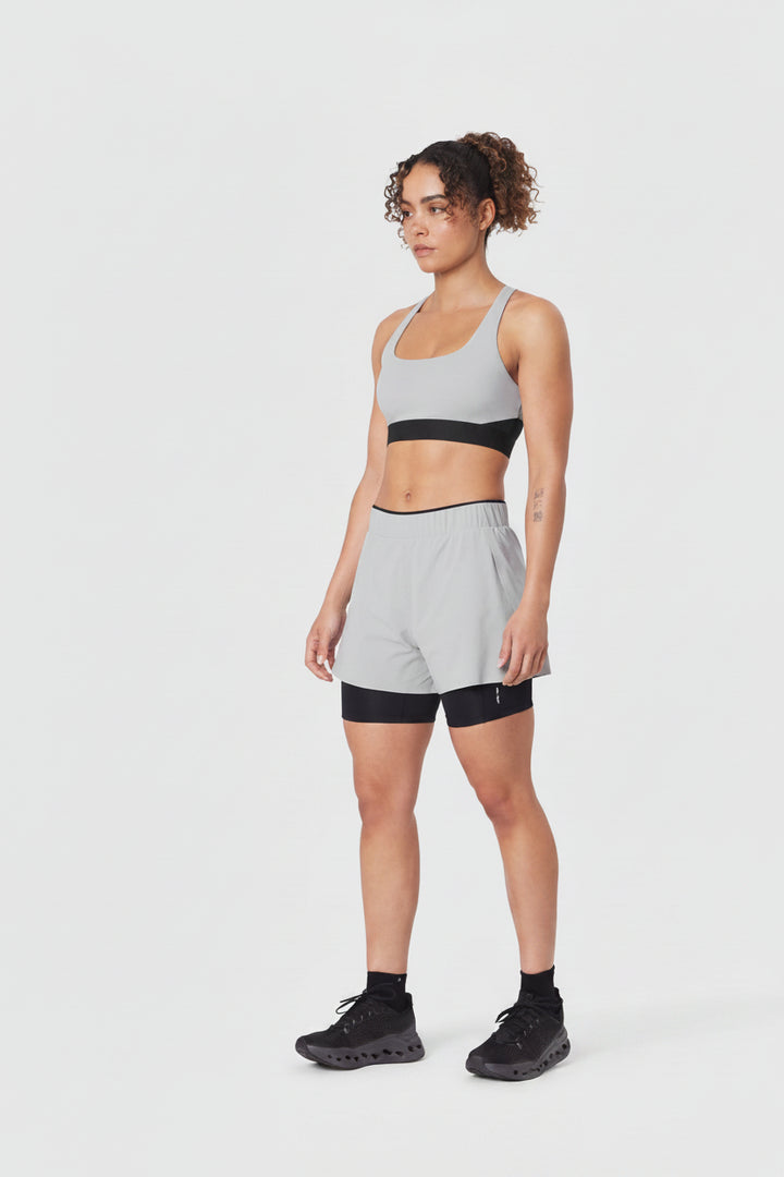 Vorti Side Split Liner Short - Slate Grey