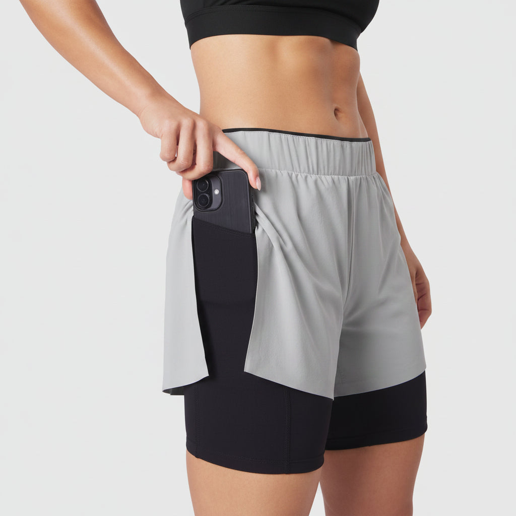 Vorti Side Split Liner Short - Slate Grey