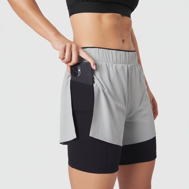 Vorti Side Split Liner Short - Slate Grey