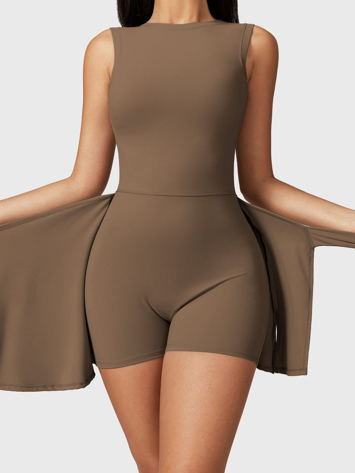 Vorti Sleeveless Tennis Dress Brown