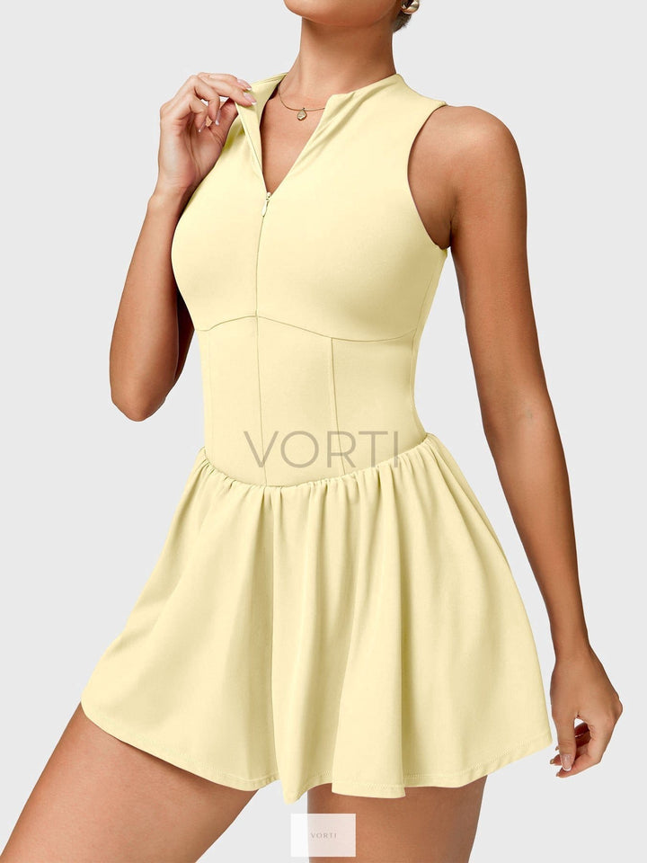 Vorti Zipper Tennis Dress Amarillo
