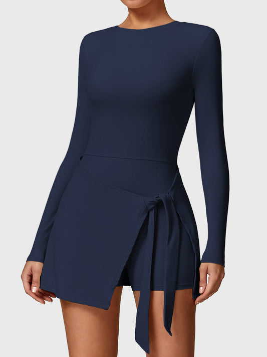 Renee Long Sleeve Tennis Dress Deep Blue