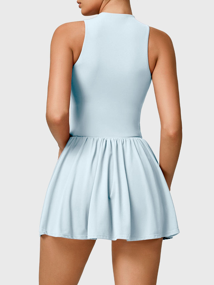 Vorti Zipper Tennis Dress Light Blue