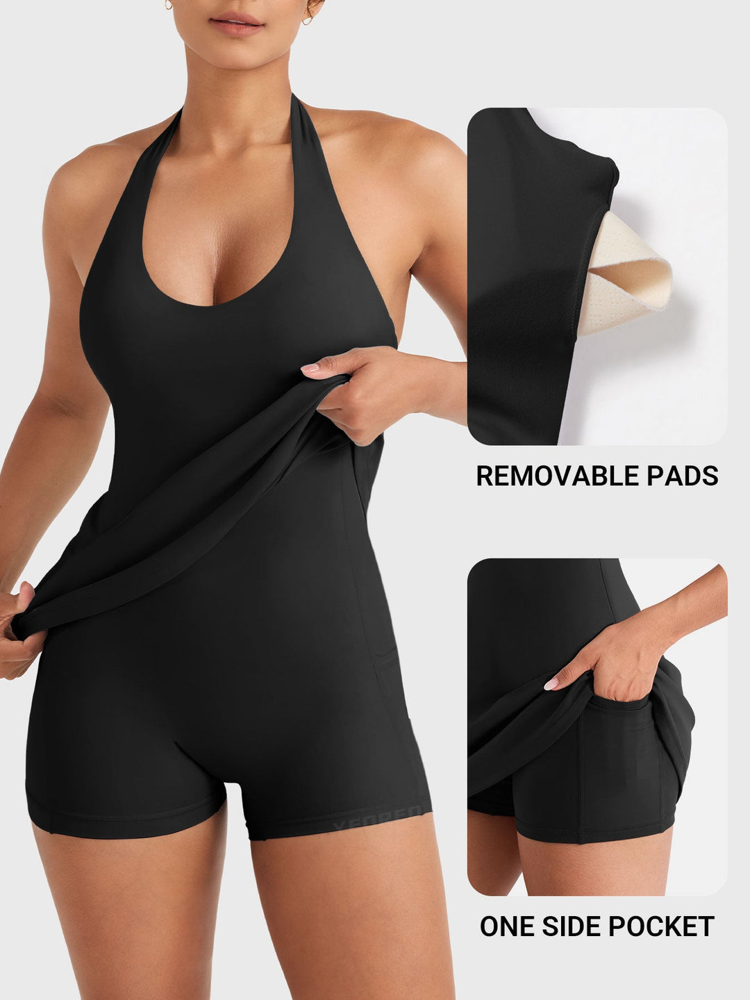 Vestido de Ténis Vorti Halter Preto