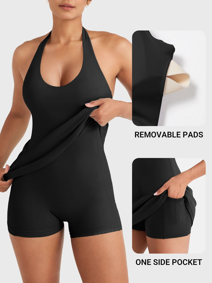 Vestido de Ténis Vorti Halter Preto