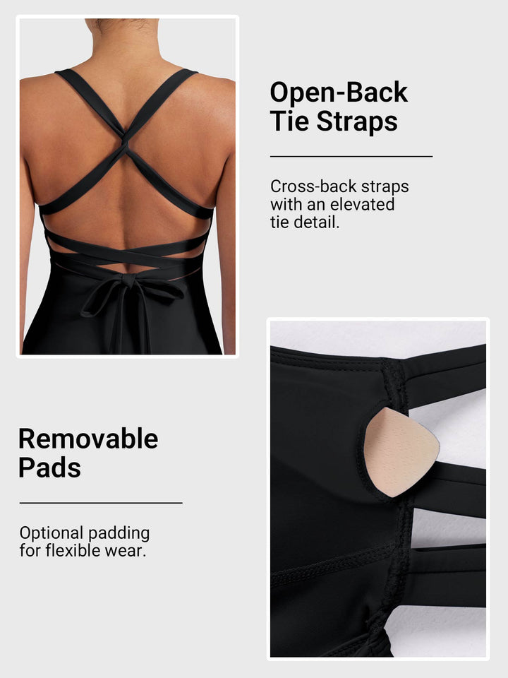 Vestido de Ténis Vorti Open Back Preto