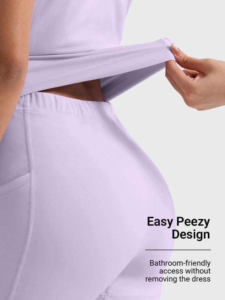 Vorti Open Back Tennis Dress Light Purple