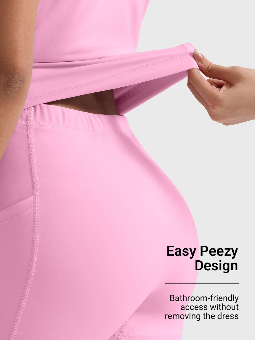 Vestido de Ténis Sem Costas Aberto Vorti Rosa