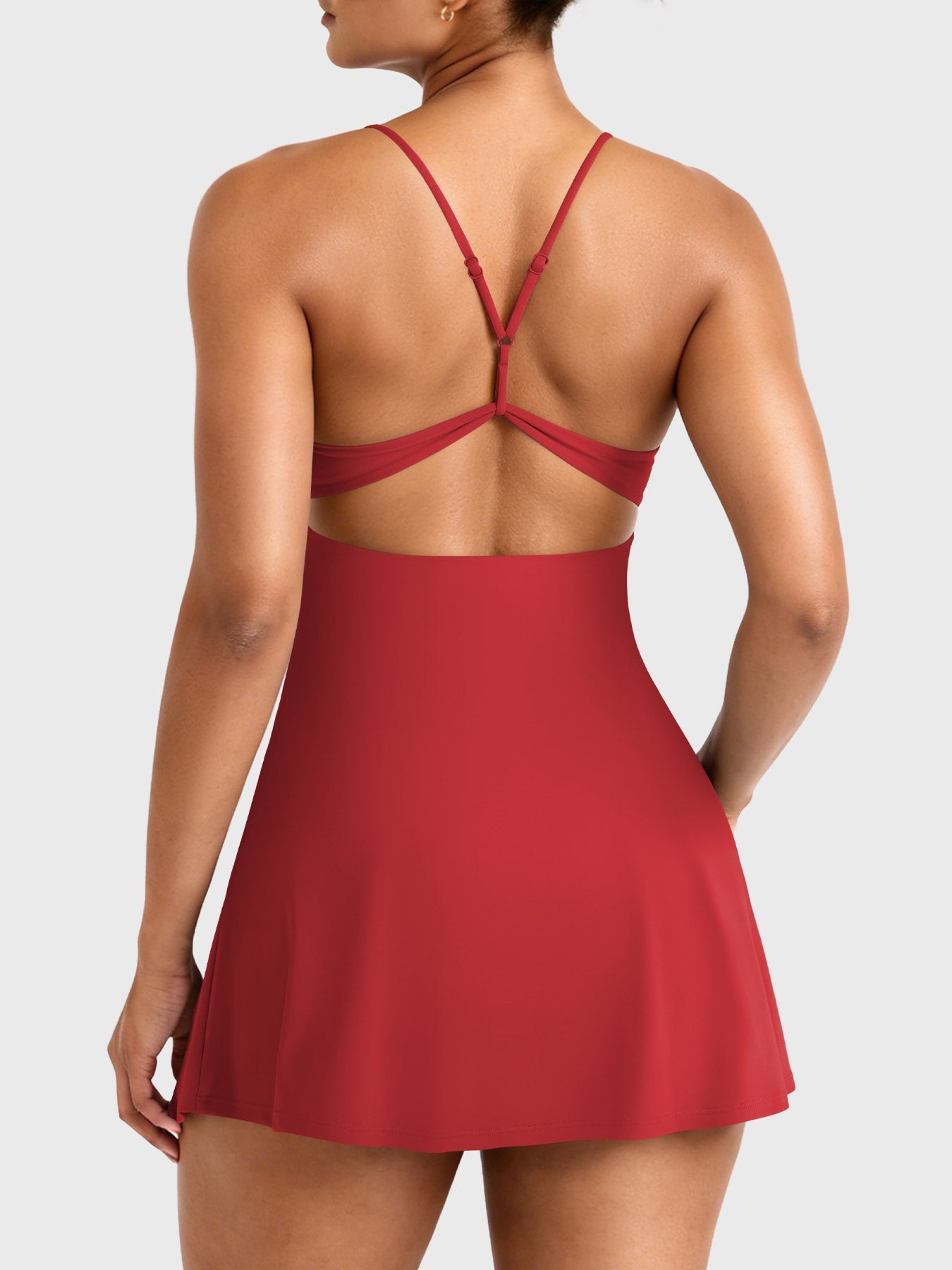 Vorti Backless Tennis Dress Red