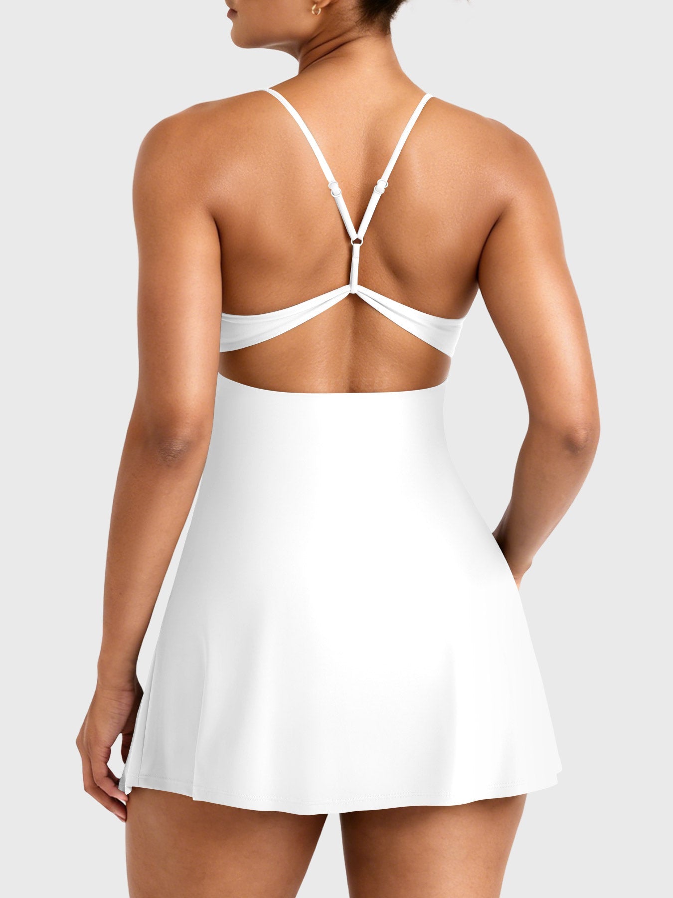 Vorti Backless Tennis Dress White
