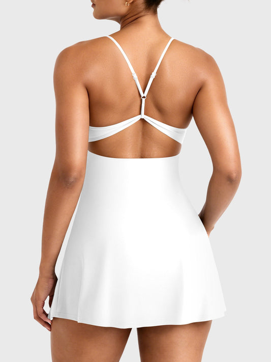 Vorti Backless Tennis Dress White