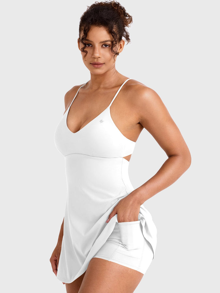Vorti Backless Tennis Dress White