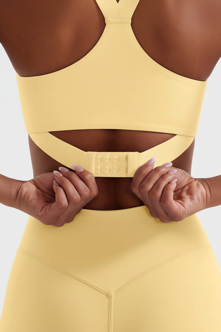 Vorti Y‑Back Sports Bra Milk Yellow
