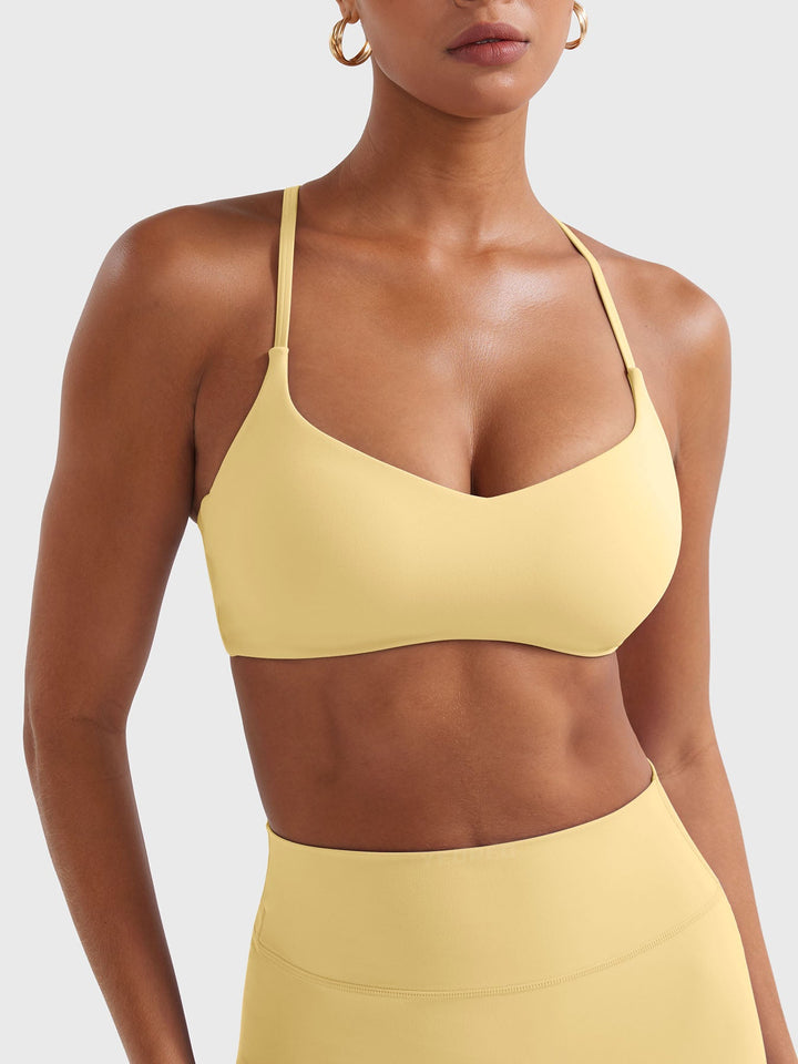 Vorti Y‑Back Sports Bra Milk Yellow