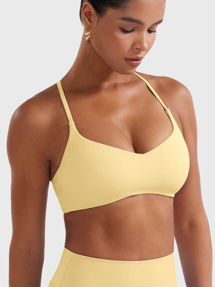 Vorti Y‑Back Sports Bra Milk Yellow
