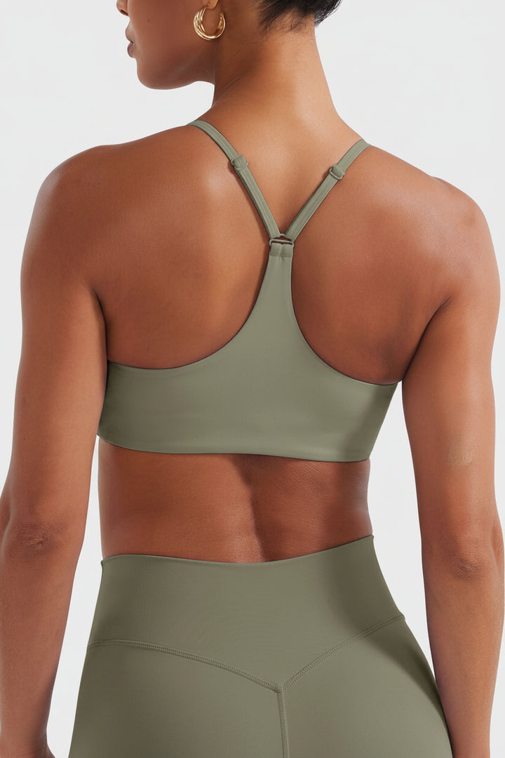 Vorti Y‑Back Sports Bra Army Green