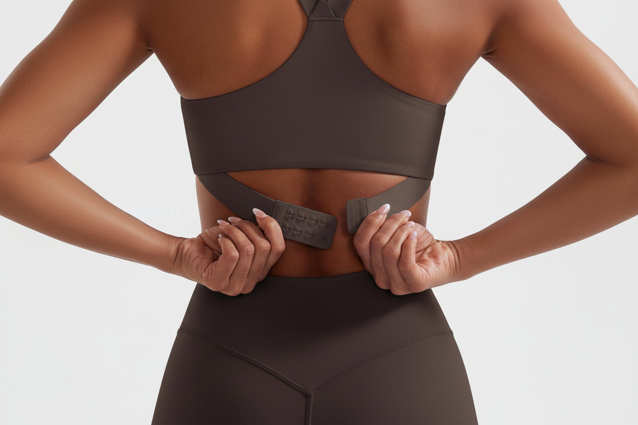 Paisely Y‑Back Sports Bra Cocoa