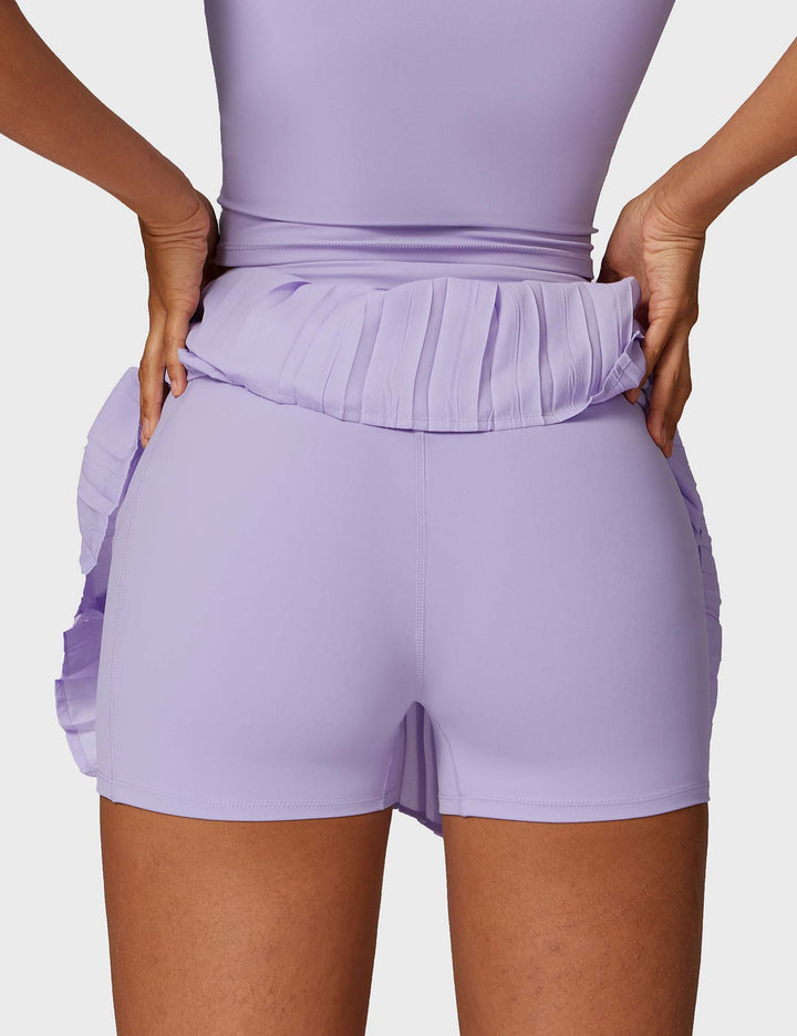Vorti Crop Top Tennis Skirt Set Purple