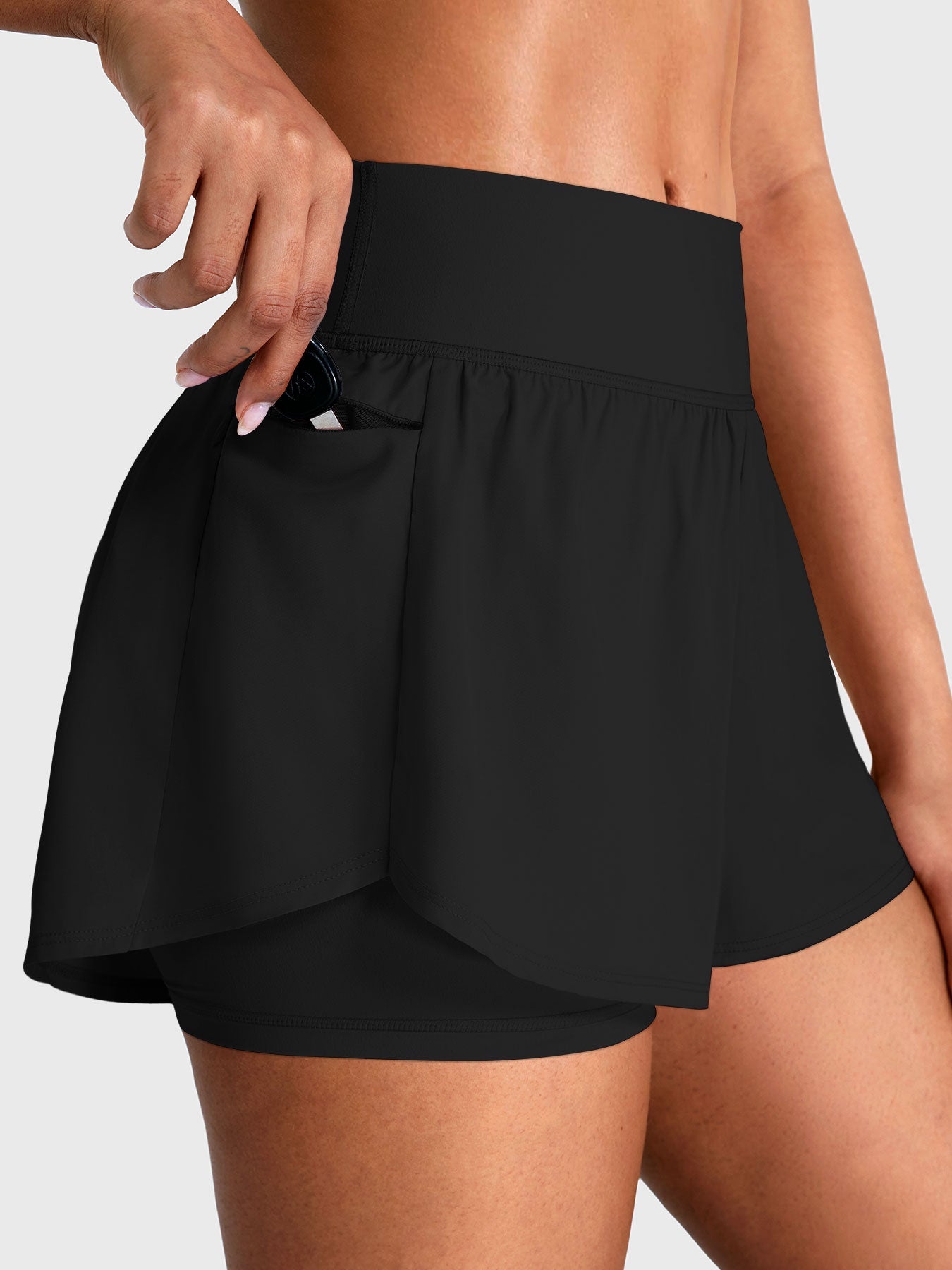 Vorti Hafsany 2-in-1 Running Shorts Black