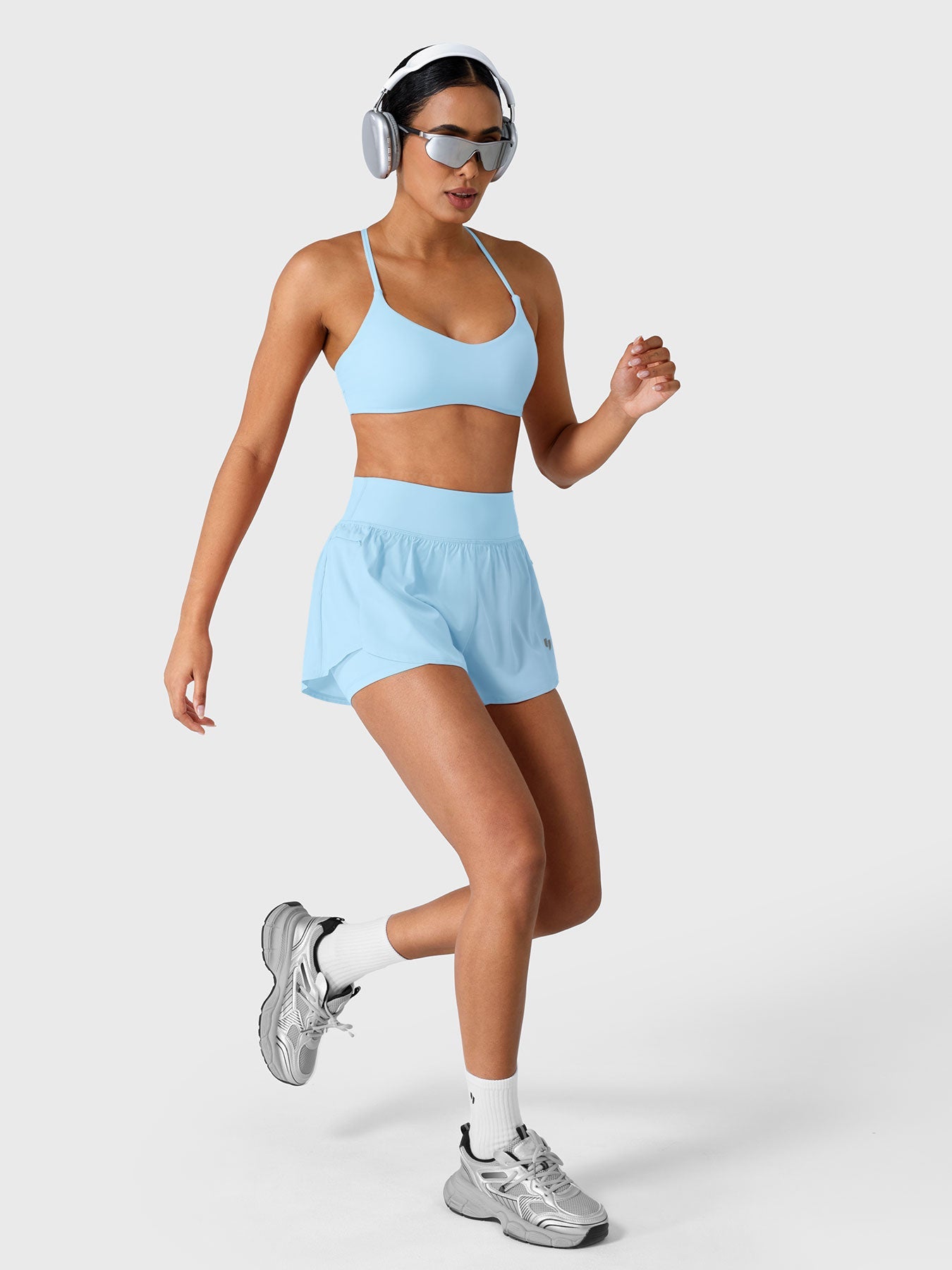 Vorti Hafsany 2-in-1 Running Shorts Light Blue
