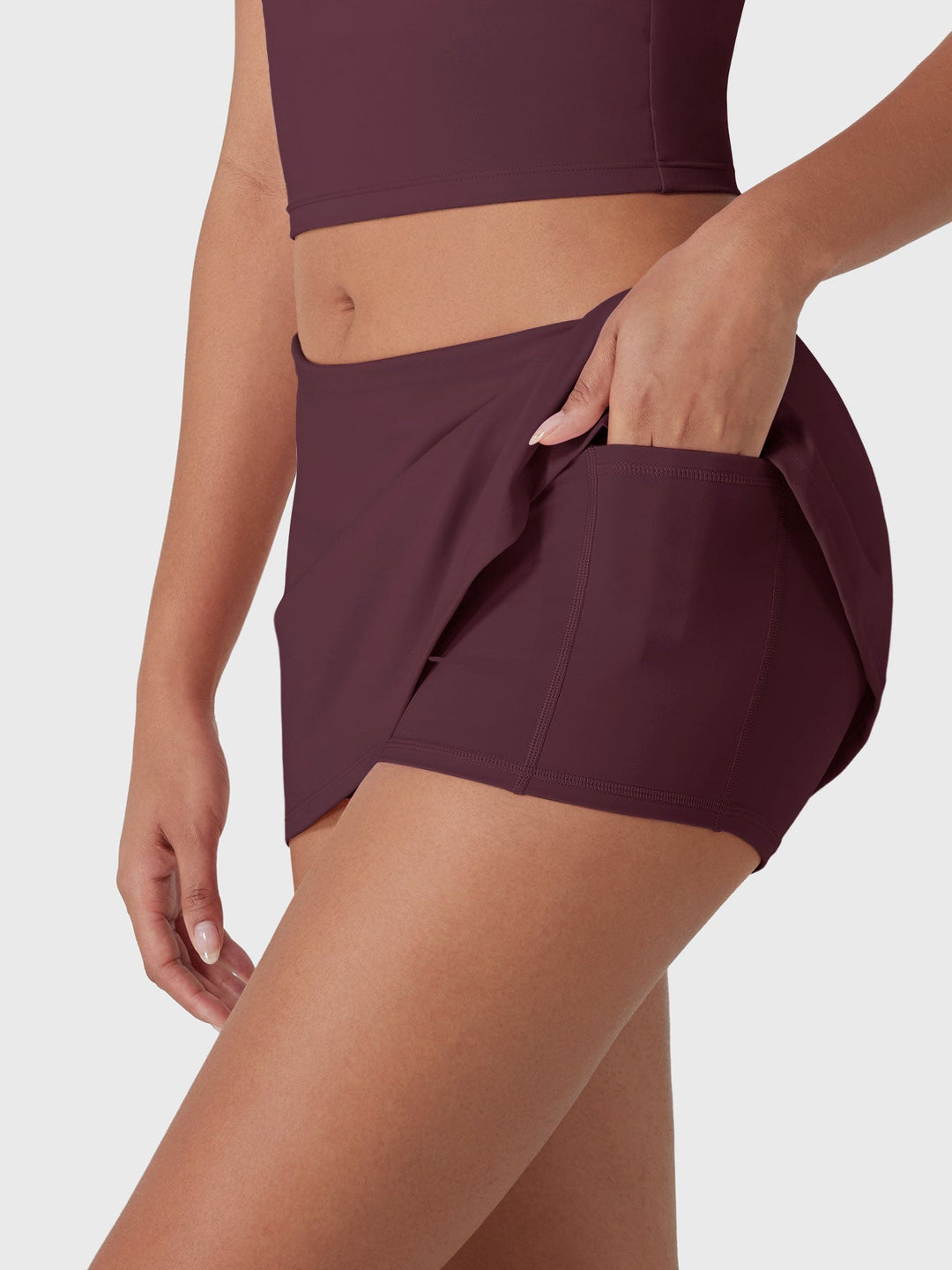 Vorti Low Rise Mini Skort Fig Purple