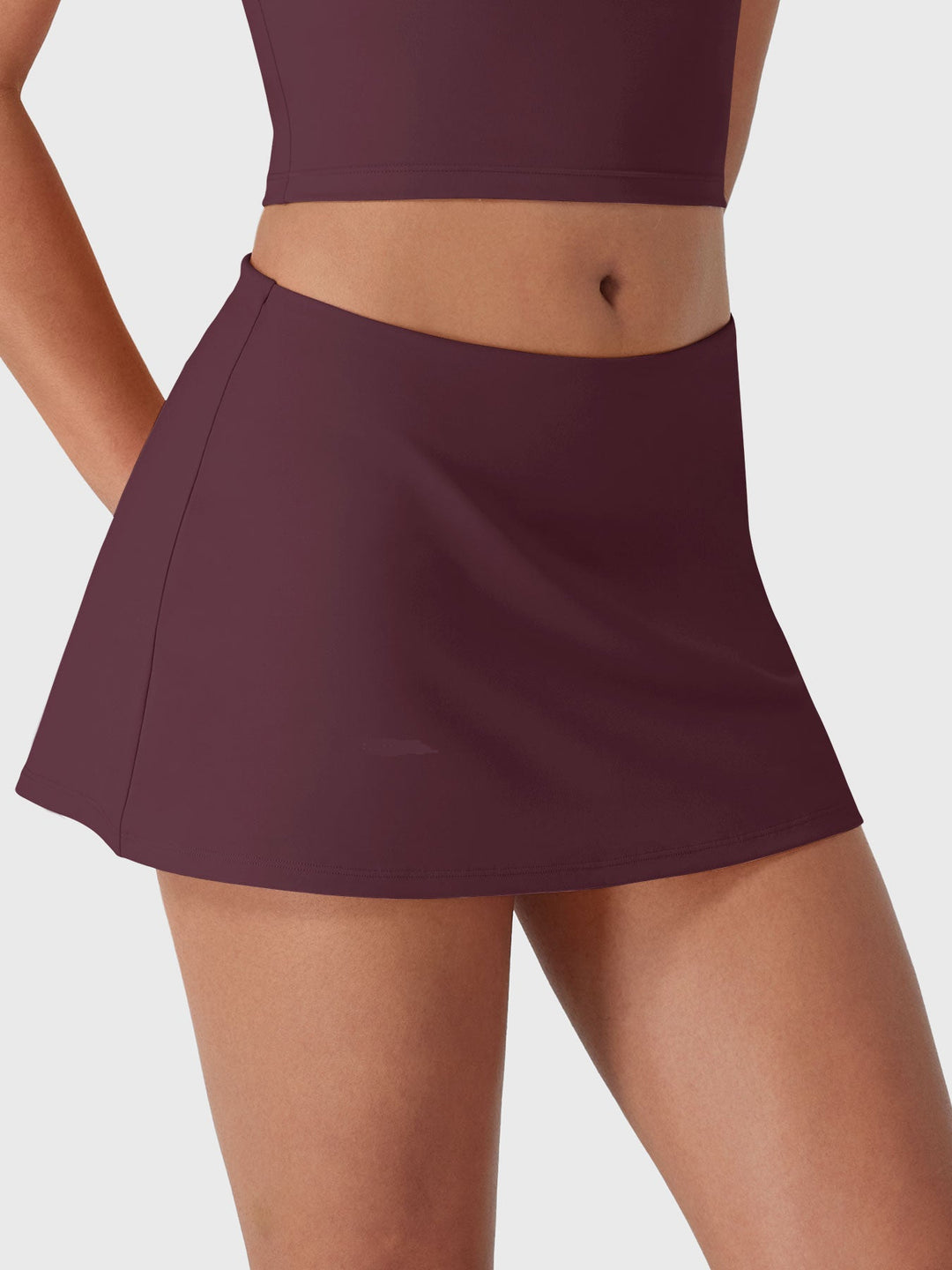 Vorti Low Rise Mini Skort Fig Purple