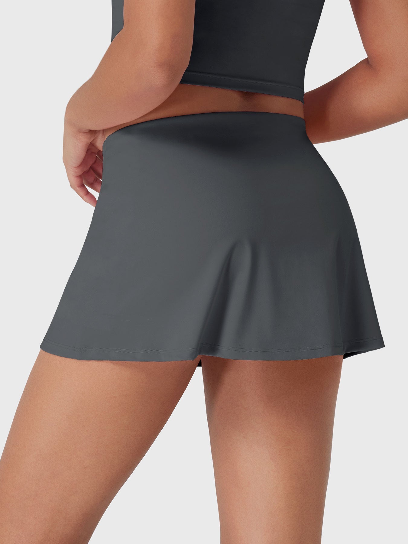 Wifenny Low Rise Mini Skort Grey