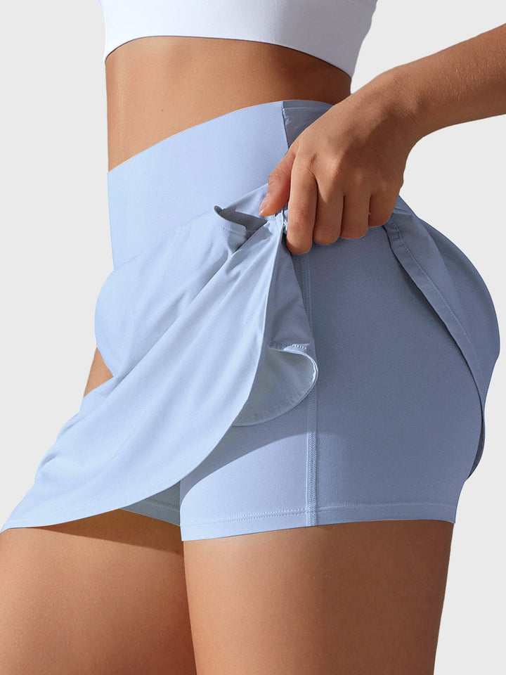 Vorti High Waisted Tennis Skorts Celestial Blue