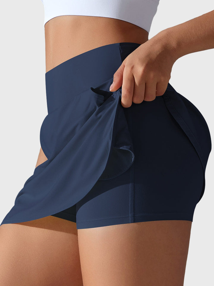 Vorti High-Waisted Tennis Skorts Deep Blue
