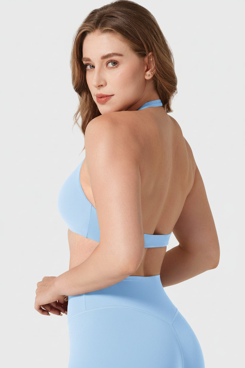 Vorti Laarni Halter Backless Sports Bra