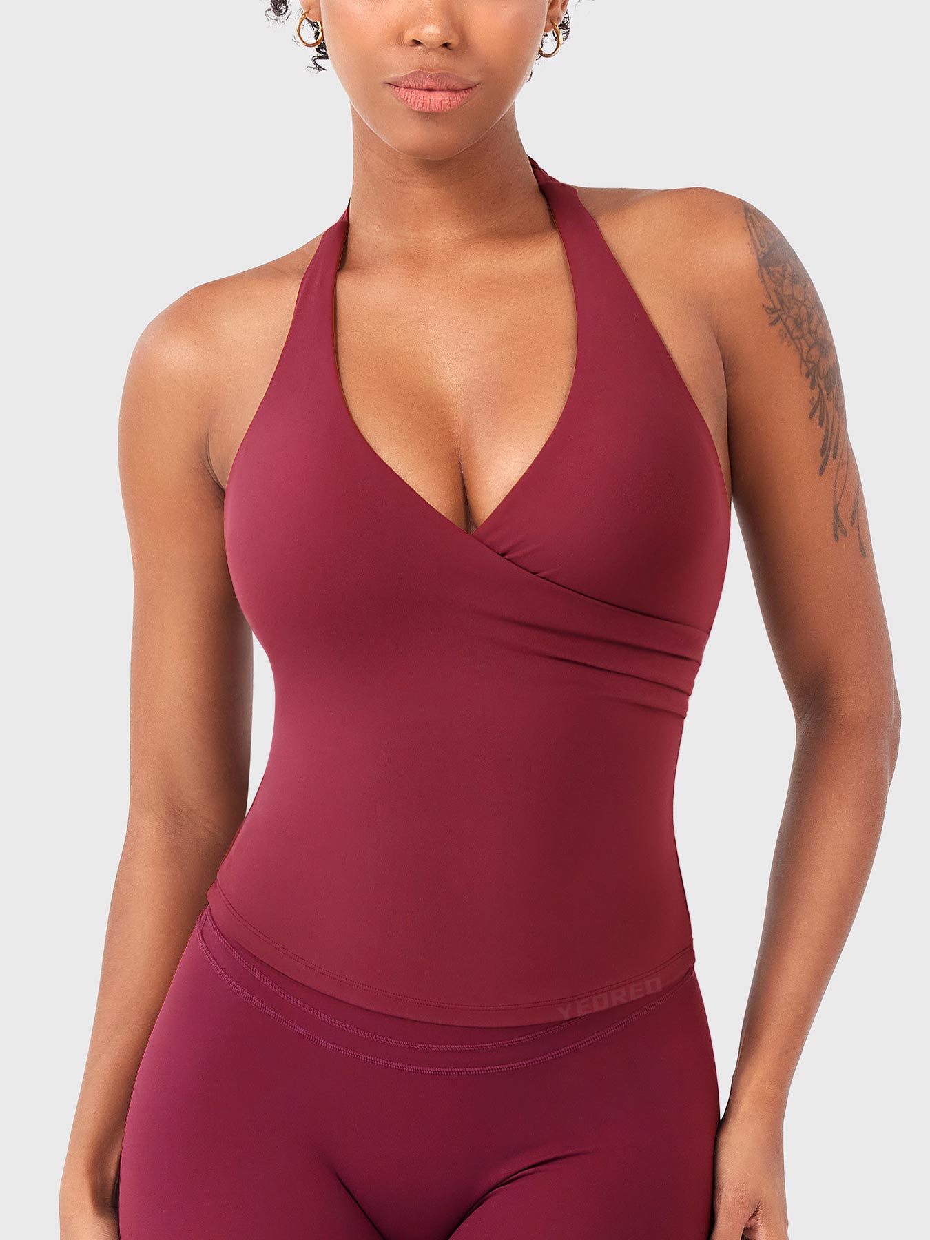 Vorti Elevine V Neck Halter Tank