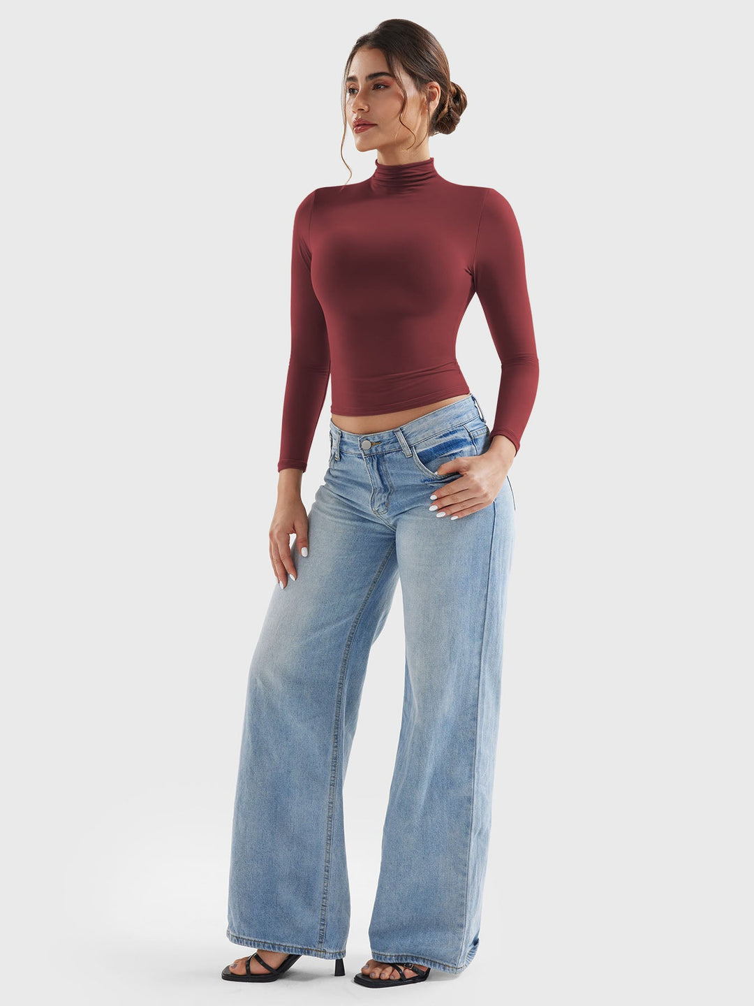 Vorti Sariah Turtle Neck Long Sleeves Shirts