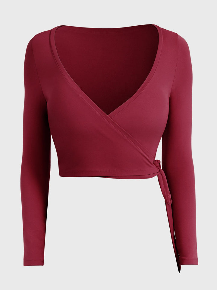 Vorti Michelie Long Sleeve Ballet Wrap Top