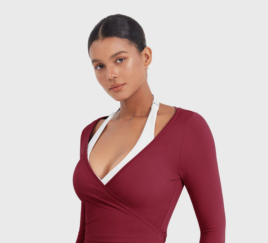 Vorti Michelie Long Sleeve Ballet Wrap Top