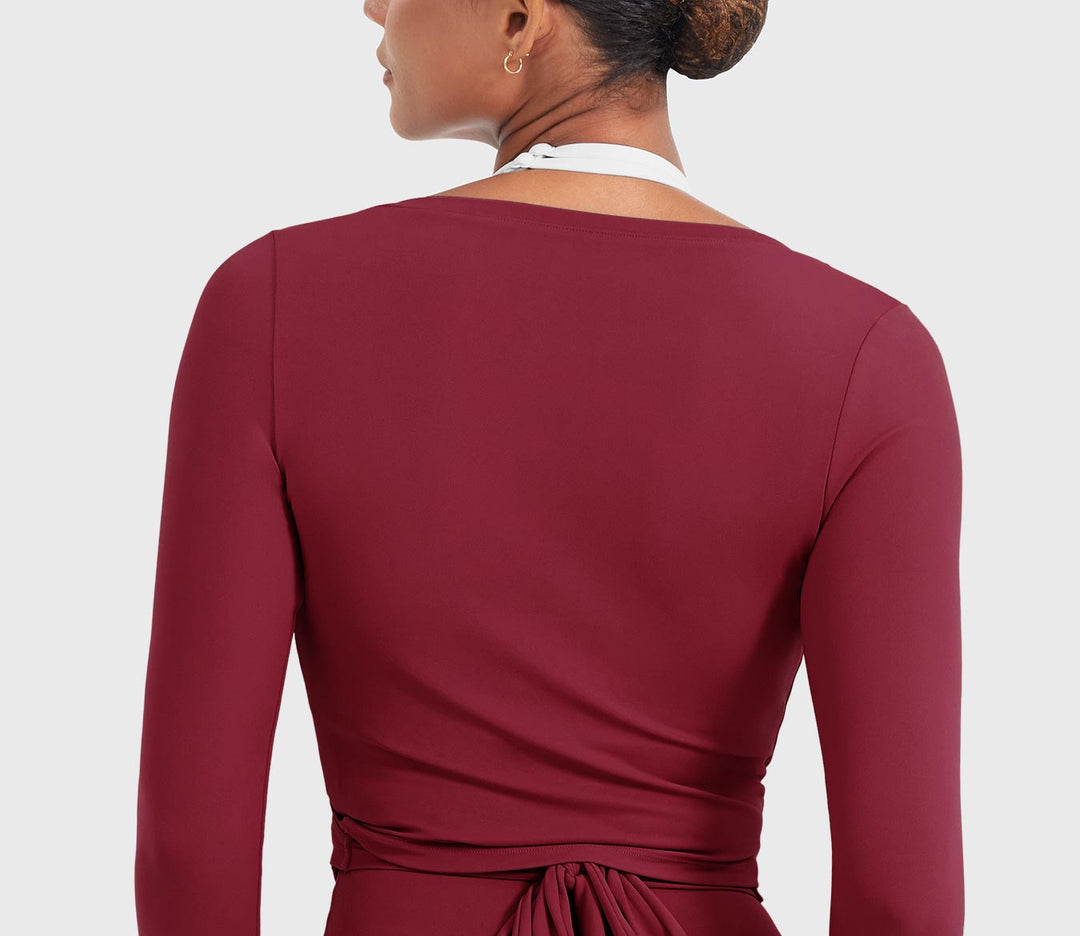 Vorti Michelie Long Sleeve Ballet Wrap Top