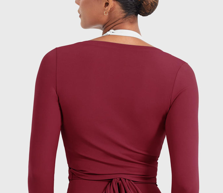Vorti Michelie Long Sleeve Ballet Wrap Top