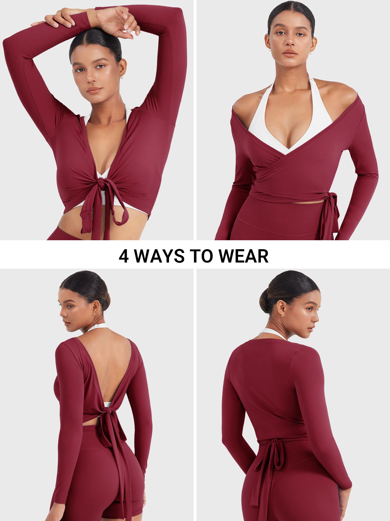 Vorti Michelie Long Sleeve Ballet Wrap Top