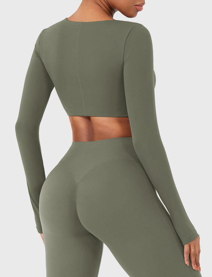Vorti Agantha Ruched Long Sleeve Top