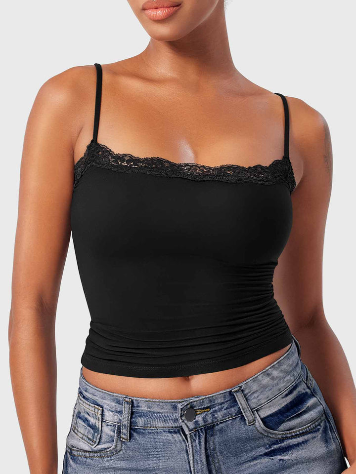 Vorti Annabely Square Neck Lace Tank