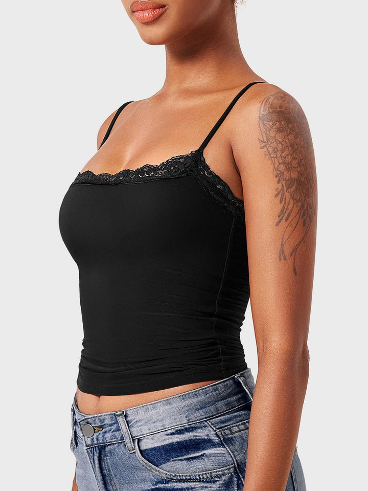 Vorti Annabely Square Neck Lace Tank