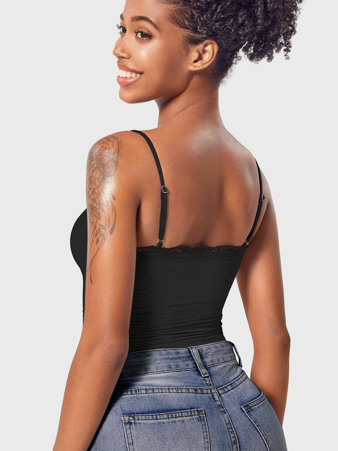 Vorti Annabely Square Neck Lace Tank