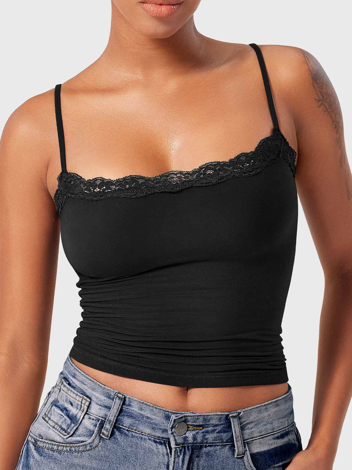 Vorti Annabely Square Neck Lace Tank